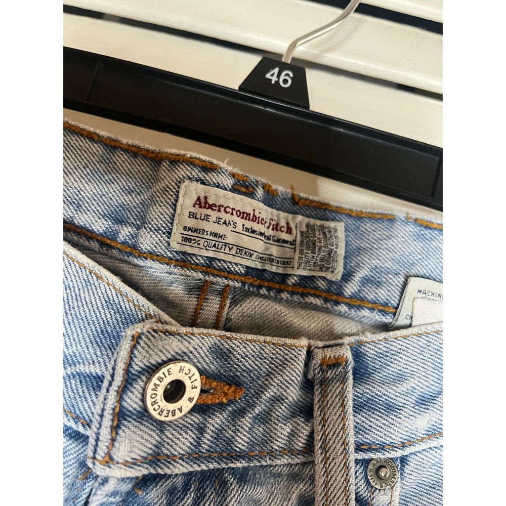 Vtg 1981 Abercrombie & Fitch Vintage Distressed High Rise Flare Leg Jeans 10 - Picture 4 of 6